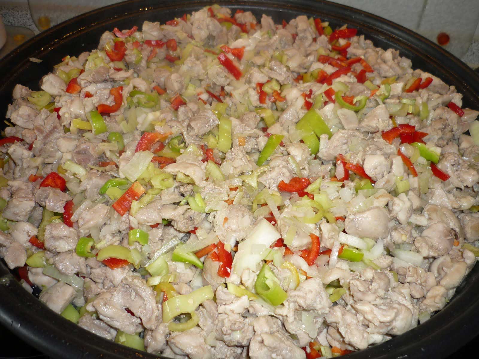 Tavuk Sote Rezept - Paprika hinzufügen