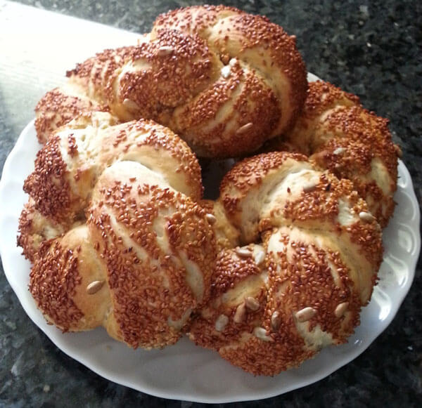 Sesamringe mit Sonnenblumenkerne - Çekirdekli Simit