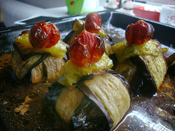 Auberginenpäckchen mit Hack - Kürdan Kebabı - Türkische Rezepte
