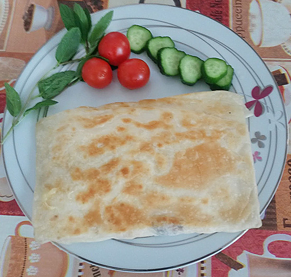 Pfannkuchen mit Champignons - Mantarlı Gözleme